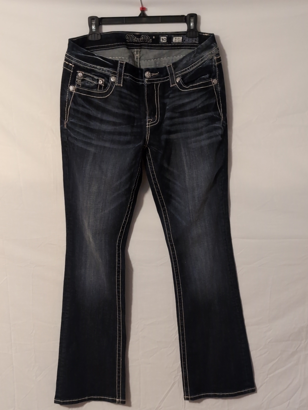 Miss Me Mid-Rise Easy Boot Angel Wing Jeans Size 30